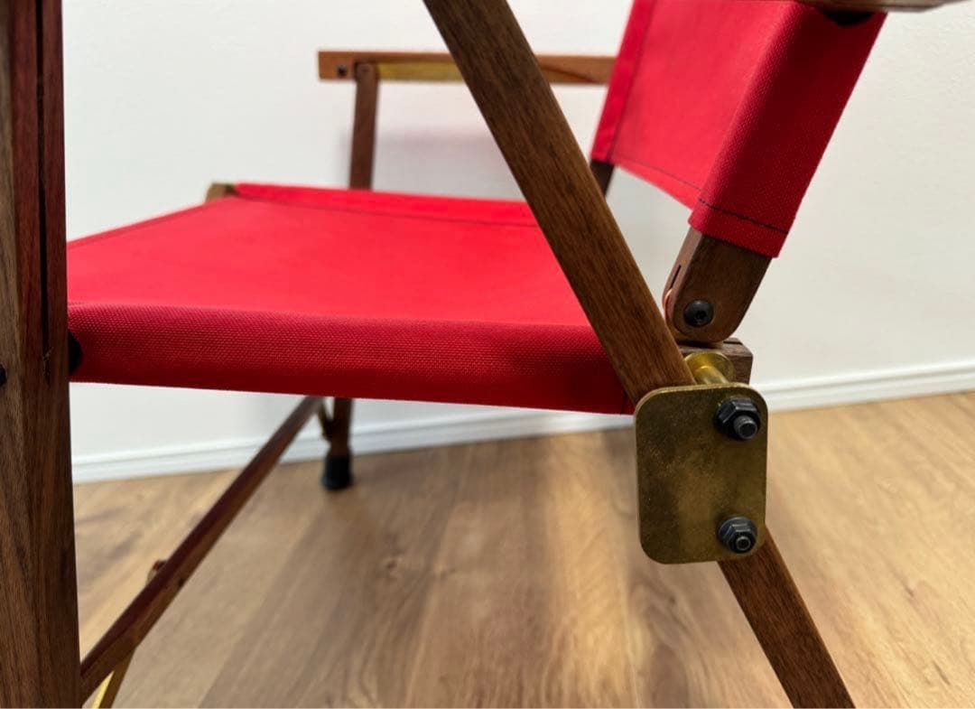 カーミットチェア同規格ウォールナット×真鍮×シート張り替え2脚セット　9万円相当