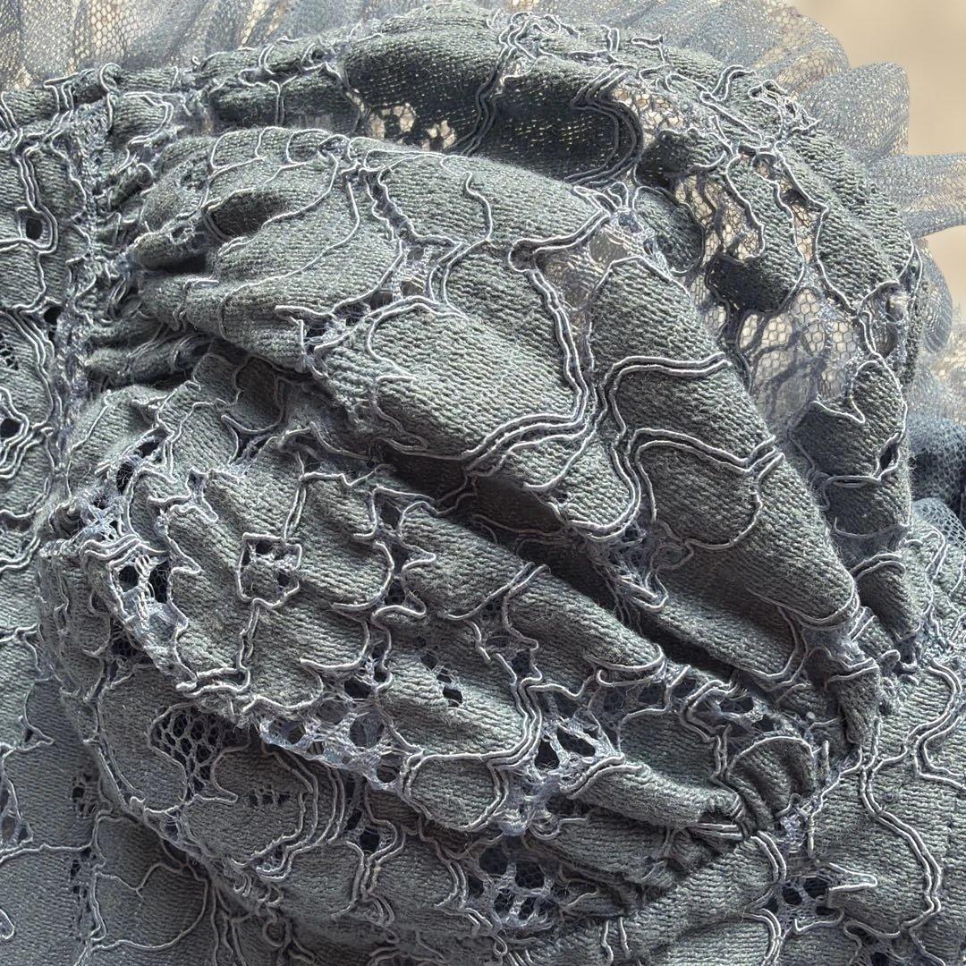 LA BELLE ETUDE 総レースペプラムビスチェ　ブルー