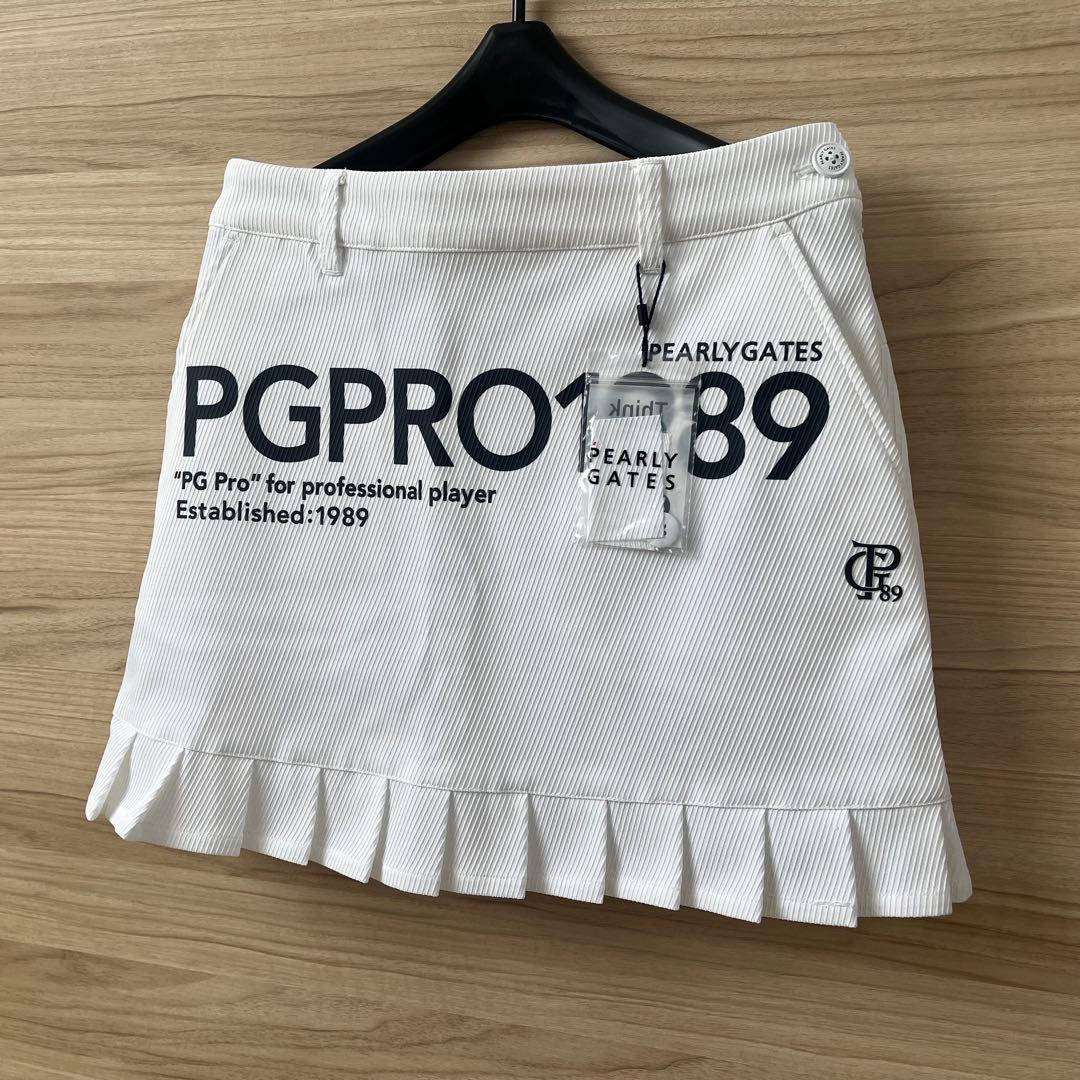 新品★46,200円 パーリーゲイツ 上下２枚セット モックネック＆スカート白S