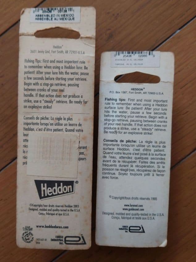 ヘドン ソナー 1/2Oz & 1Oz HEDDON SONAR エラー?