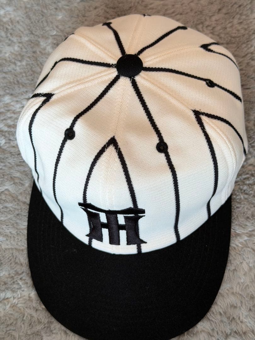 希少　阪神タイガース 縦縞キャップ 昭和レトロ 田口帽子 日本製 Lサイズ