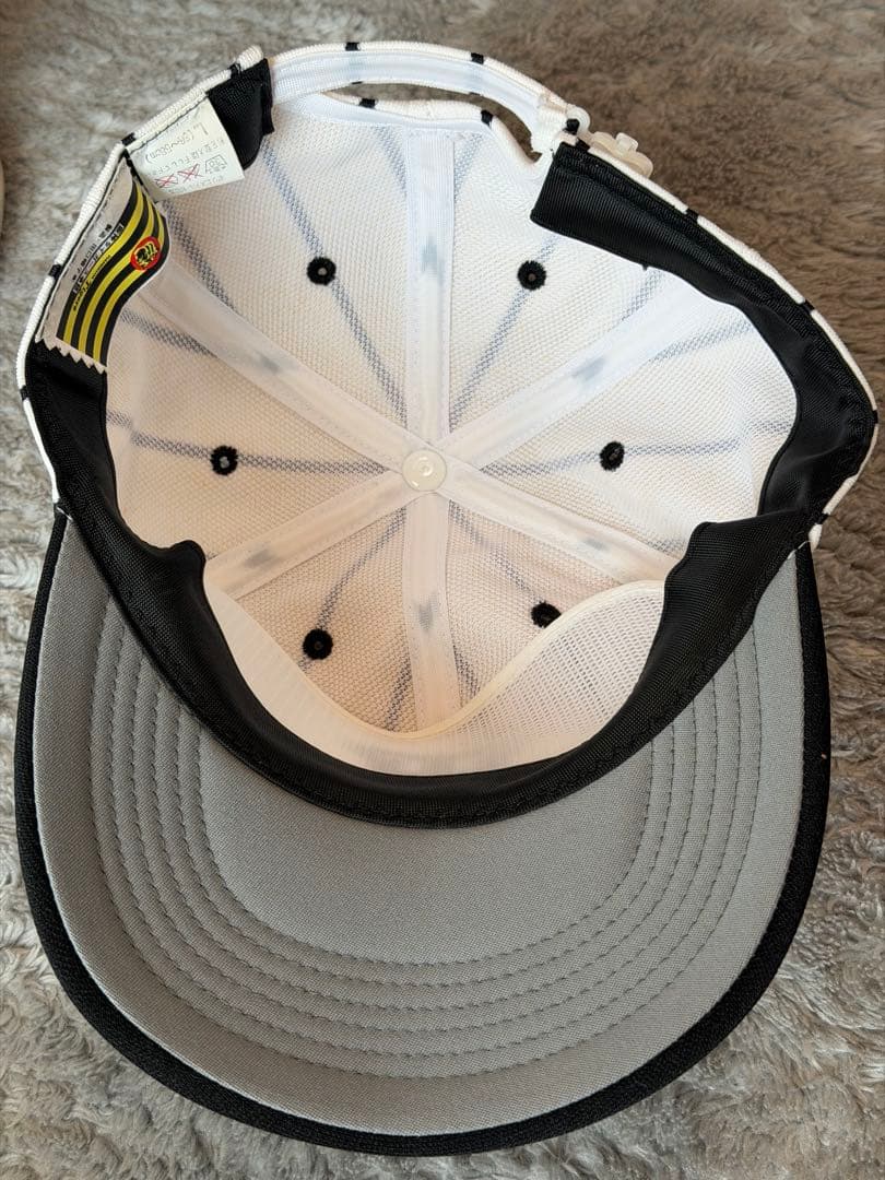 希少　阪神タイガース 縦縞キャップ 昭和レトロ 田口帽子 日本製 Lサイズ