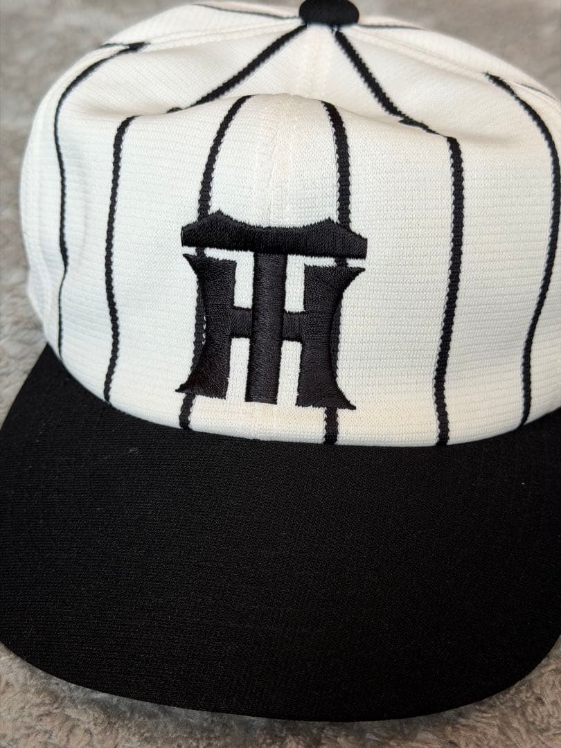 希少　阪神タイガース 縦縞キャップ 昭和レトロ 田口帽子 日本製 Lサイズ