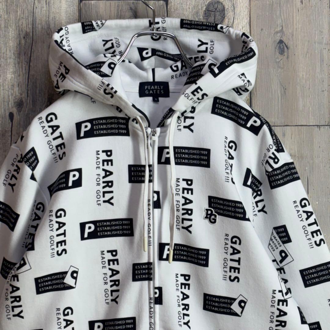 パーリーゲイツ　PEARLY GATES パーカー　ジップアップ　ロゴプリント