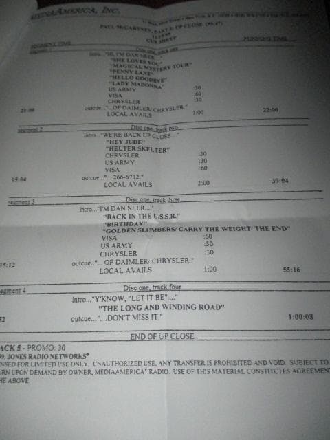 洋楽 paul mccartney try not to cry (RARE!!)