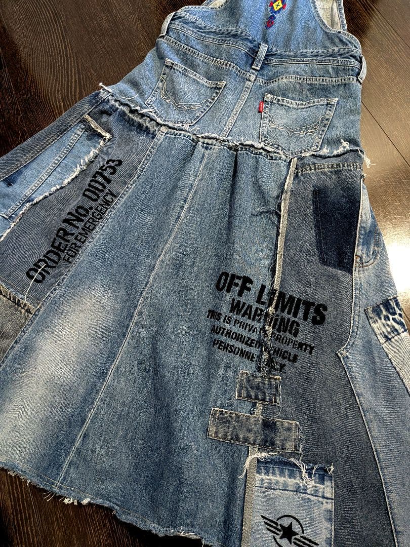 ★ミリタリー カーゴ ポケット 男前 サロペットスカート★