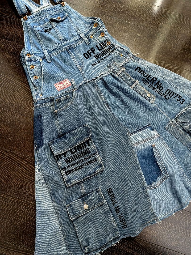 ★ミリタリー カーゴ ポケット 男前 サロペットスカート★