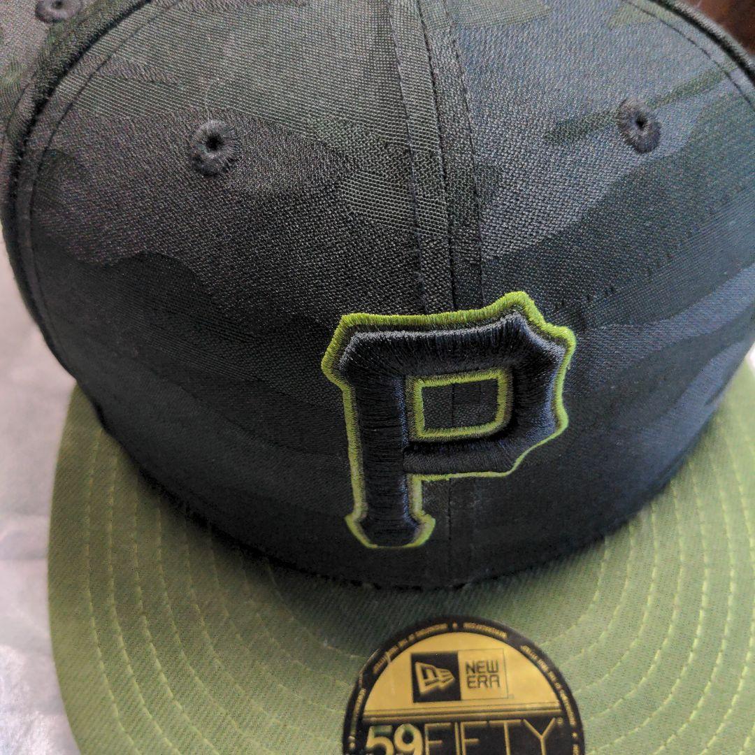 NEW ERA ピッツバーグ　パイレーツ　迷彩カラーのキャップ　7-7/8