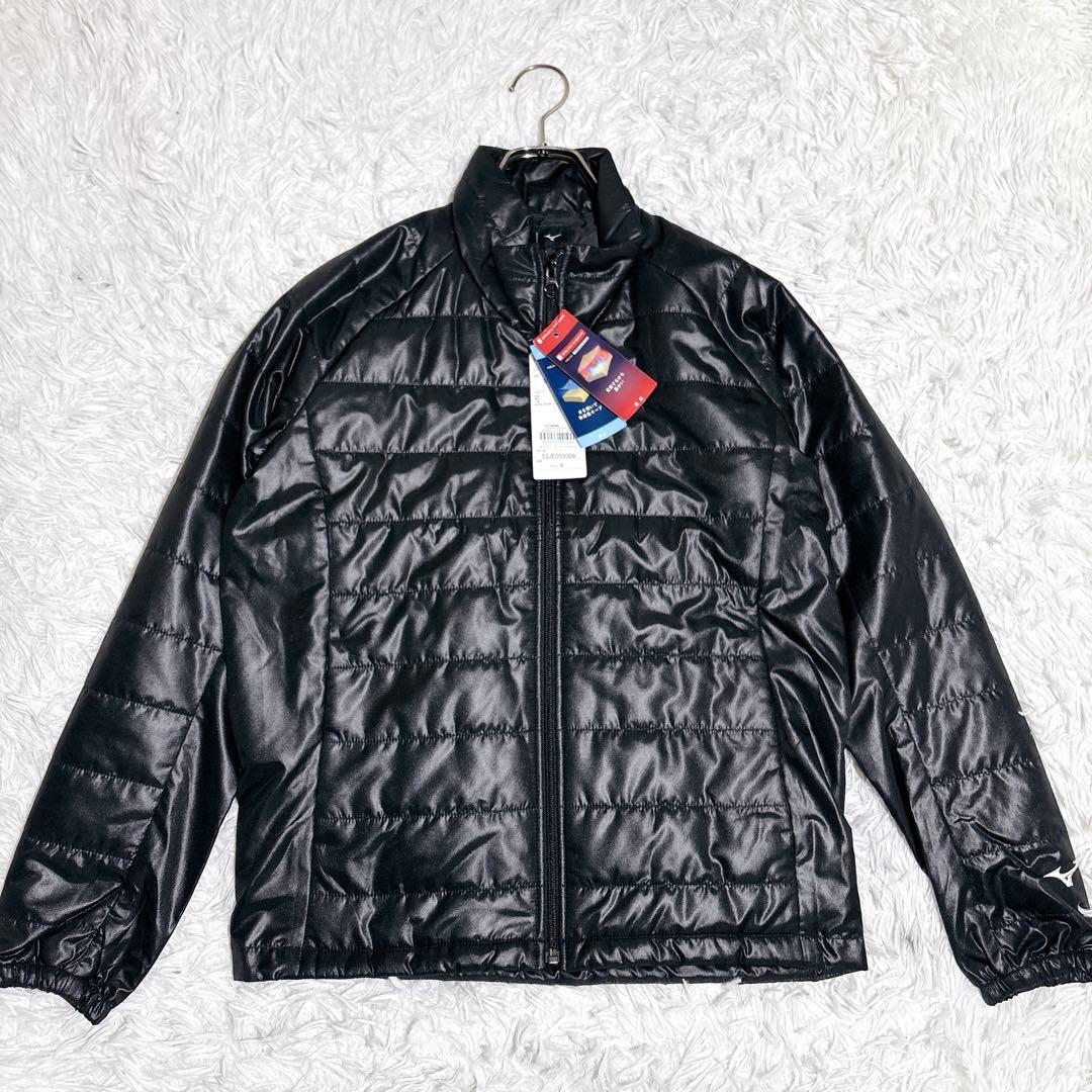 未使用 ミズノ ゴルフ ブレスサーモ 中綿ジャケット ブラック S 撥水 防寒