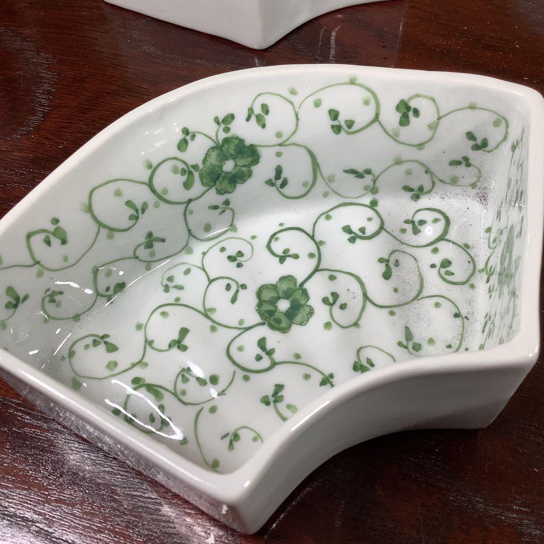 ヴィンテージ 花柄 オードブル皿　昭和レトロ y