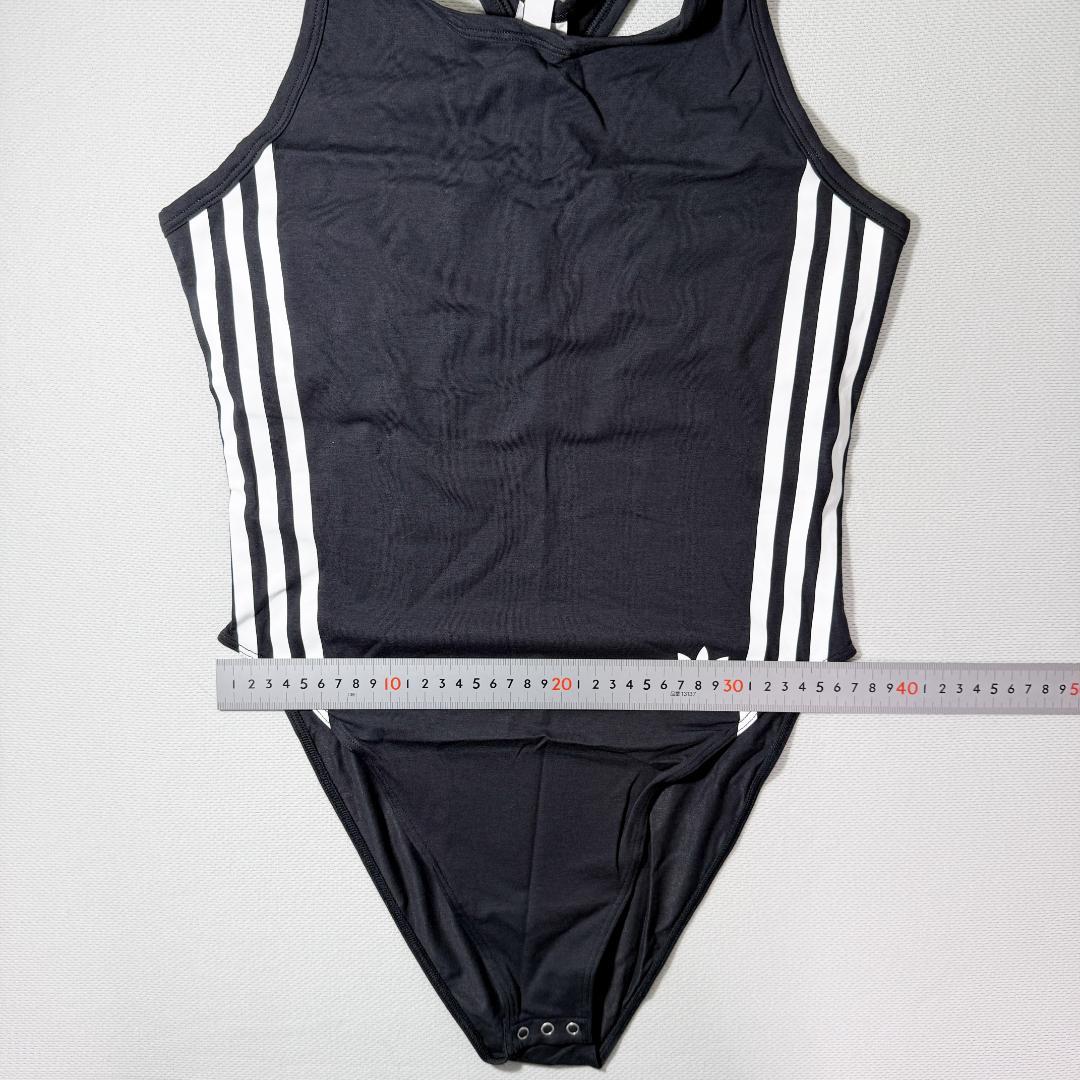 adidas ボディスーツ レオタード コットン Black 海外M