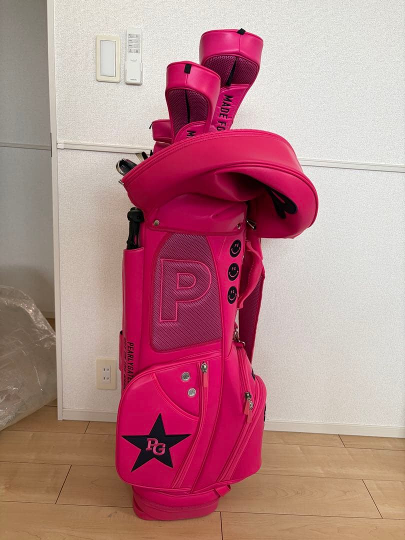 PEARLY GATES ピンク キャディバッグ PG ヘッドカバーセット