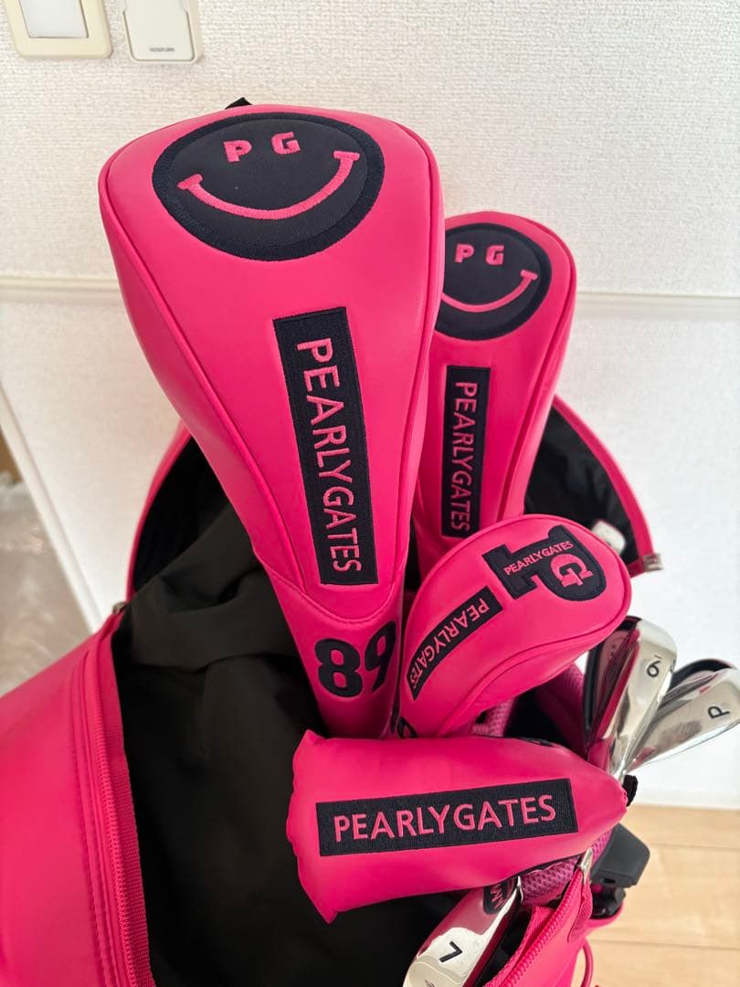 PEARLY GATES ピンク キャディバッグ PG ヘッドカバーセット