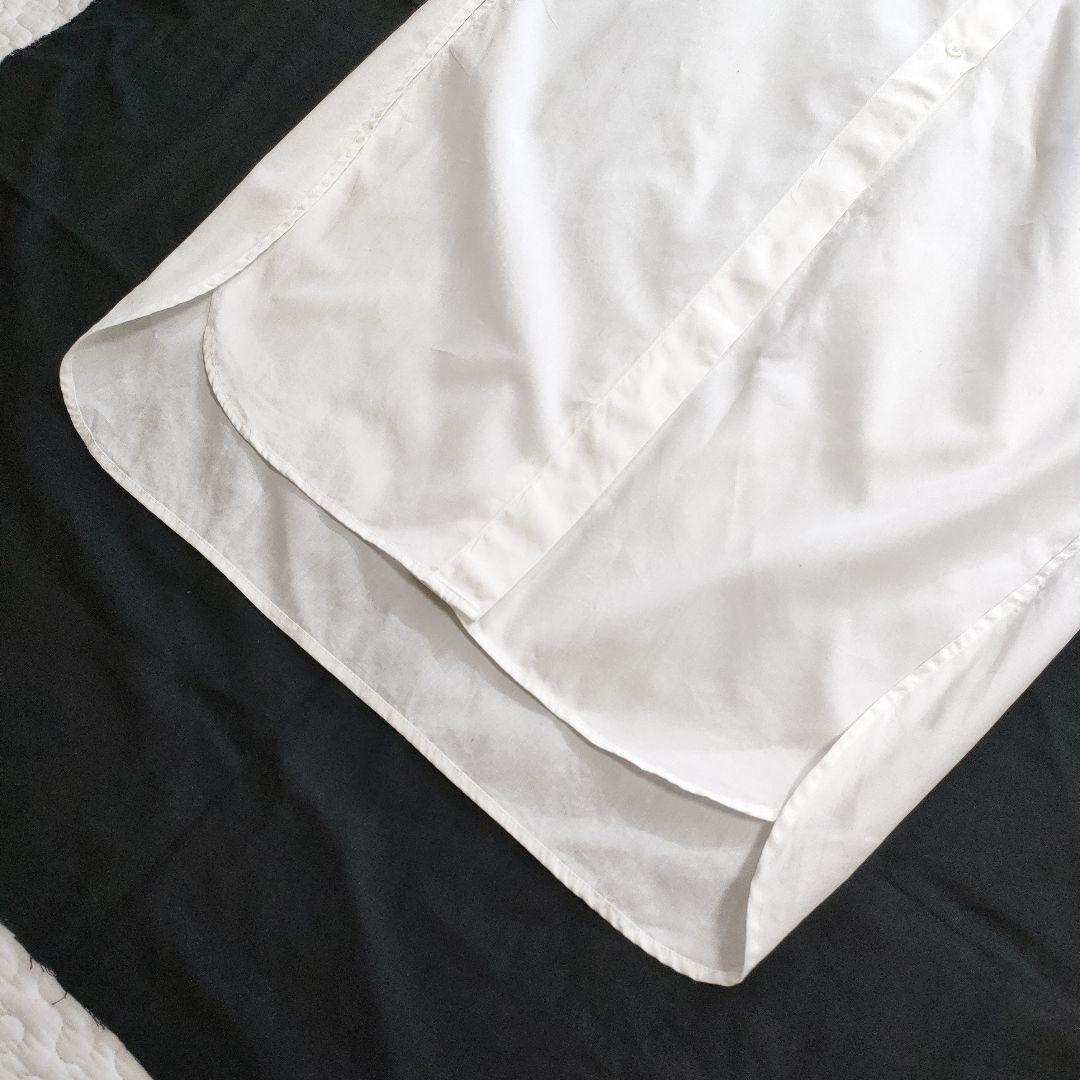 美品✨ドリスヴァンノッテン　シャーリングスリーブシャツワンピース　マキシ丈　白