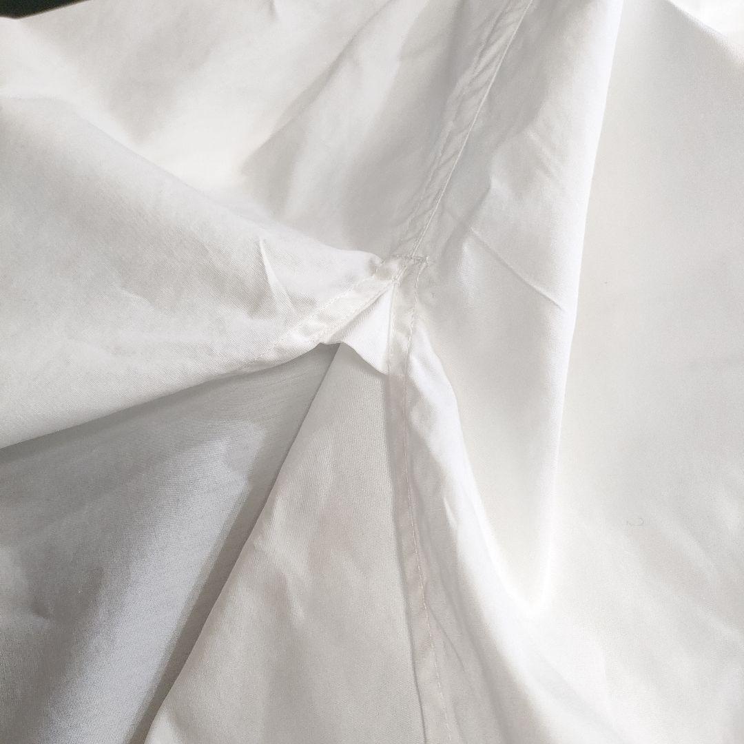 美品✨ドリスヴァンノッテン　シャーリングスリーブシャツワンピース　マキシ丈　白