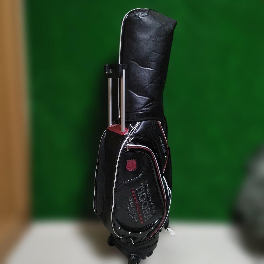 美品　TIGORA キャディバッグ ブラック キャスター付き