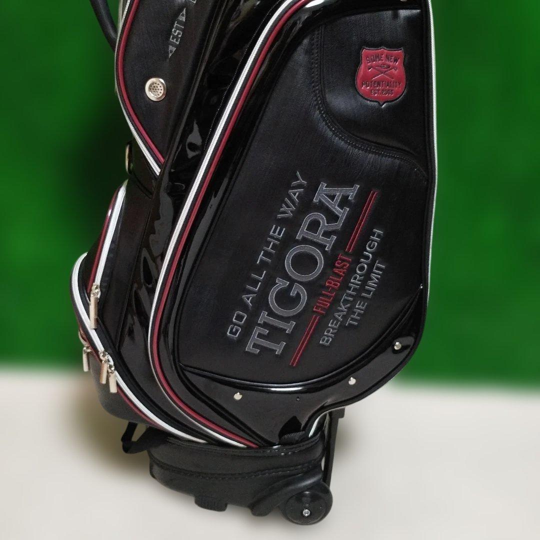 美品　TIGORA キャディバッグ ブラック キャスター付き