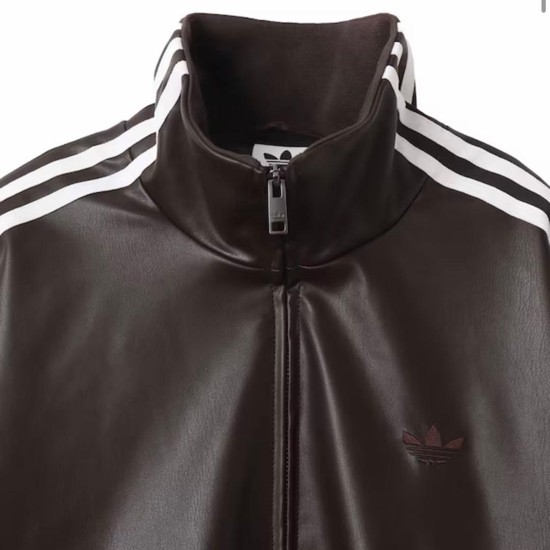 新品XS⭐️adidasスリーストライプ プレザー トラックトップ ダークブラウン
