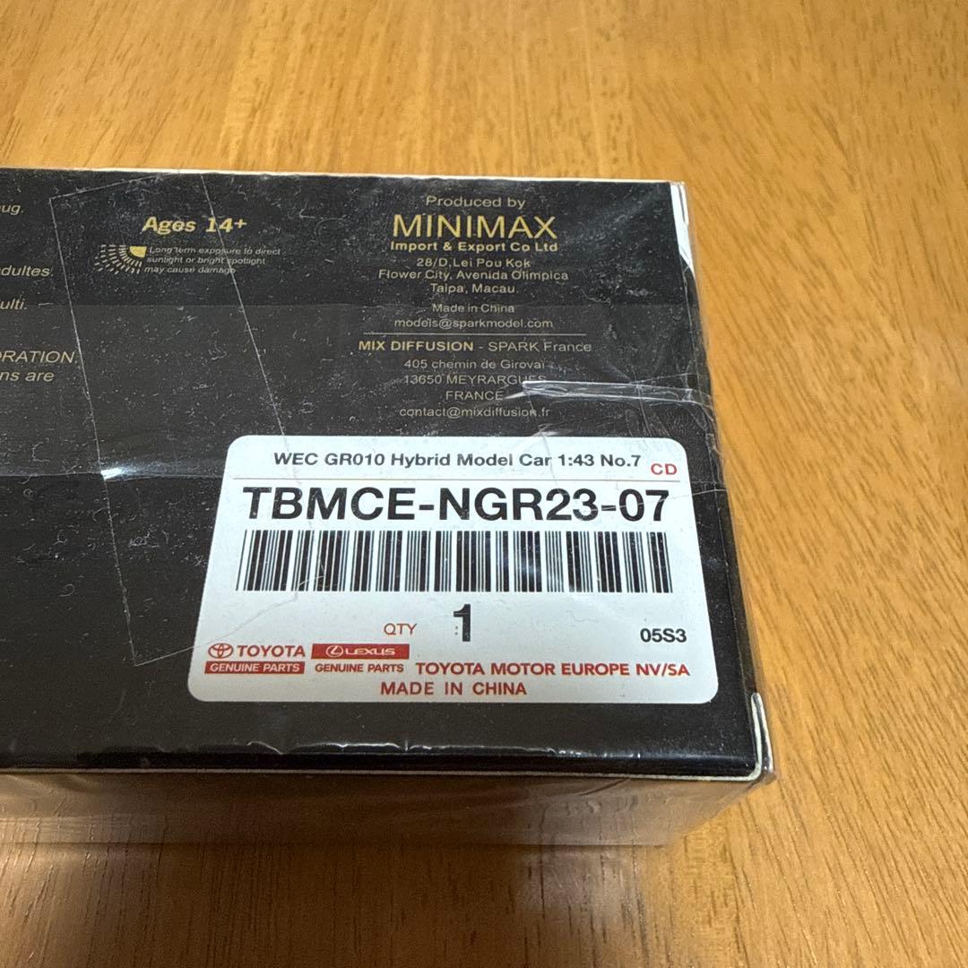 ミニカー TOYOTA GAZOO GR010 #7 2023 1/43 LIMITED