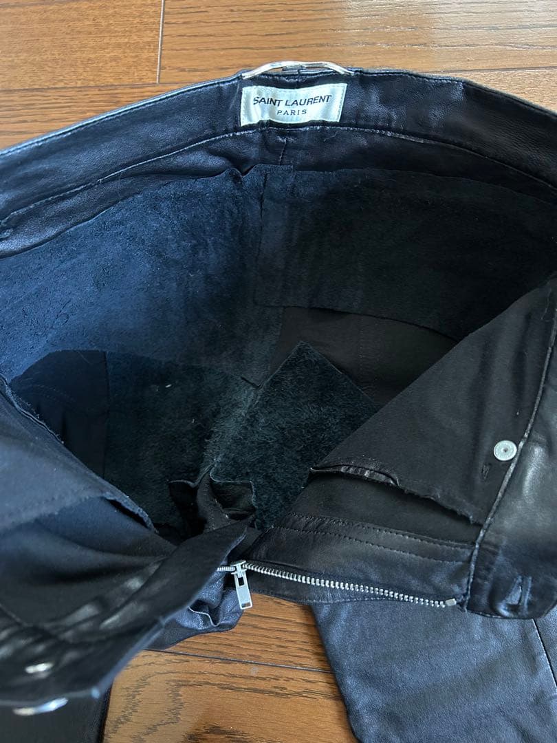 サンローラン2013AW ラムレザースキニーパンツ 44 エディスリマン