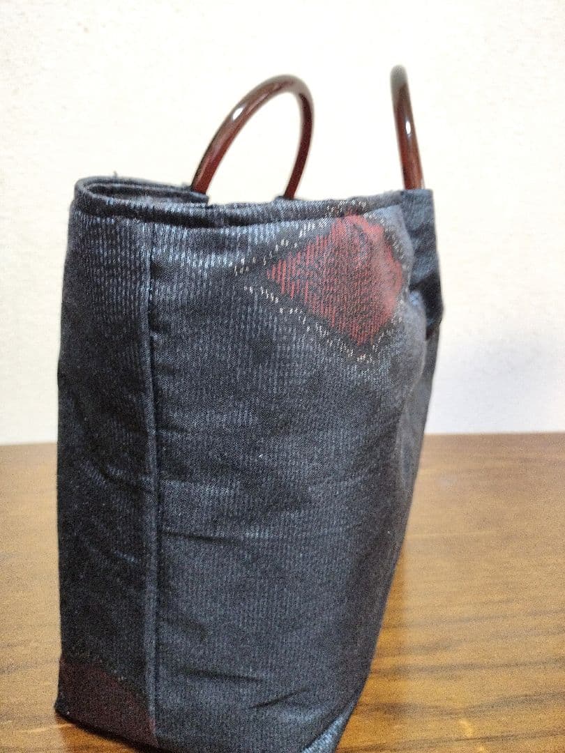 1922　着物リメイク☆大島紬Aラインロングワンピース+ガウチョ＆バックストール