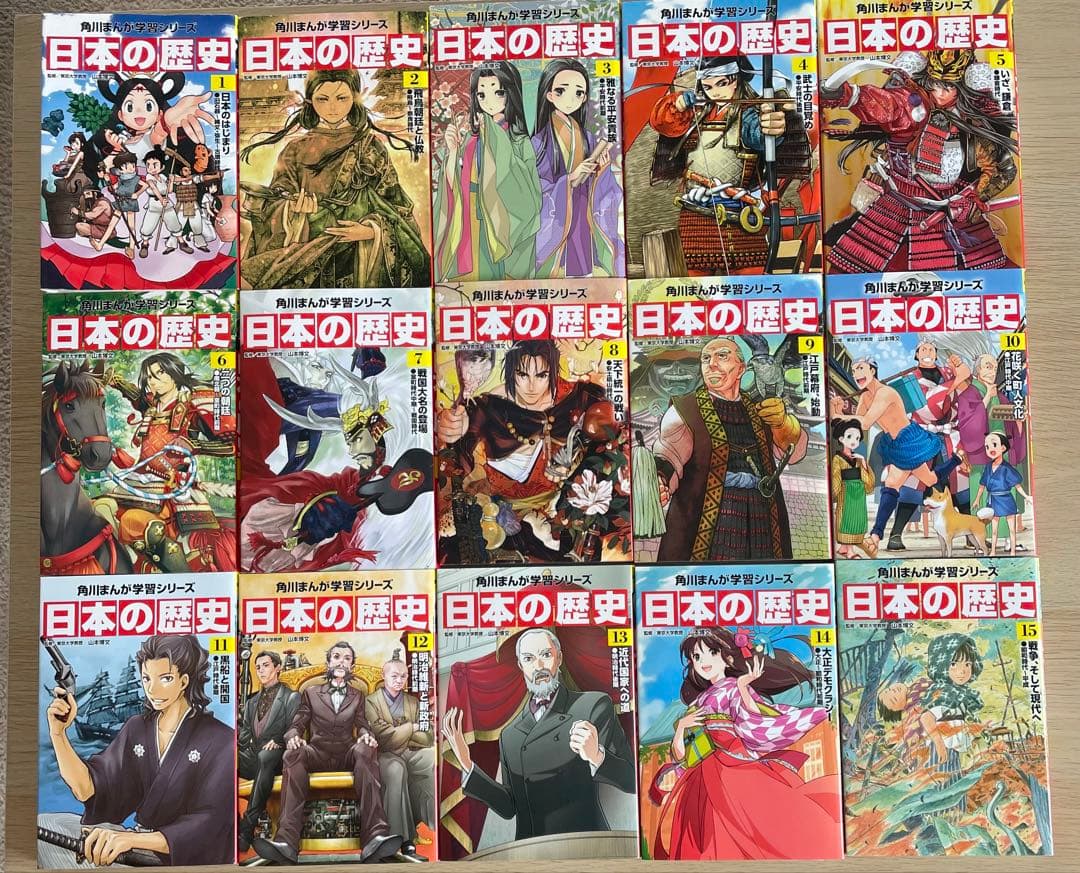 角川まんが学習シリーズ　日本の歴史 全15巻