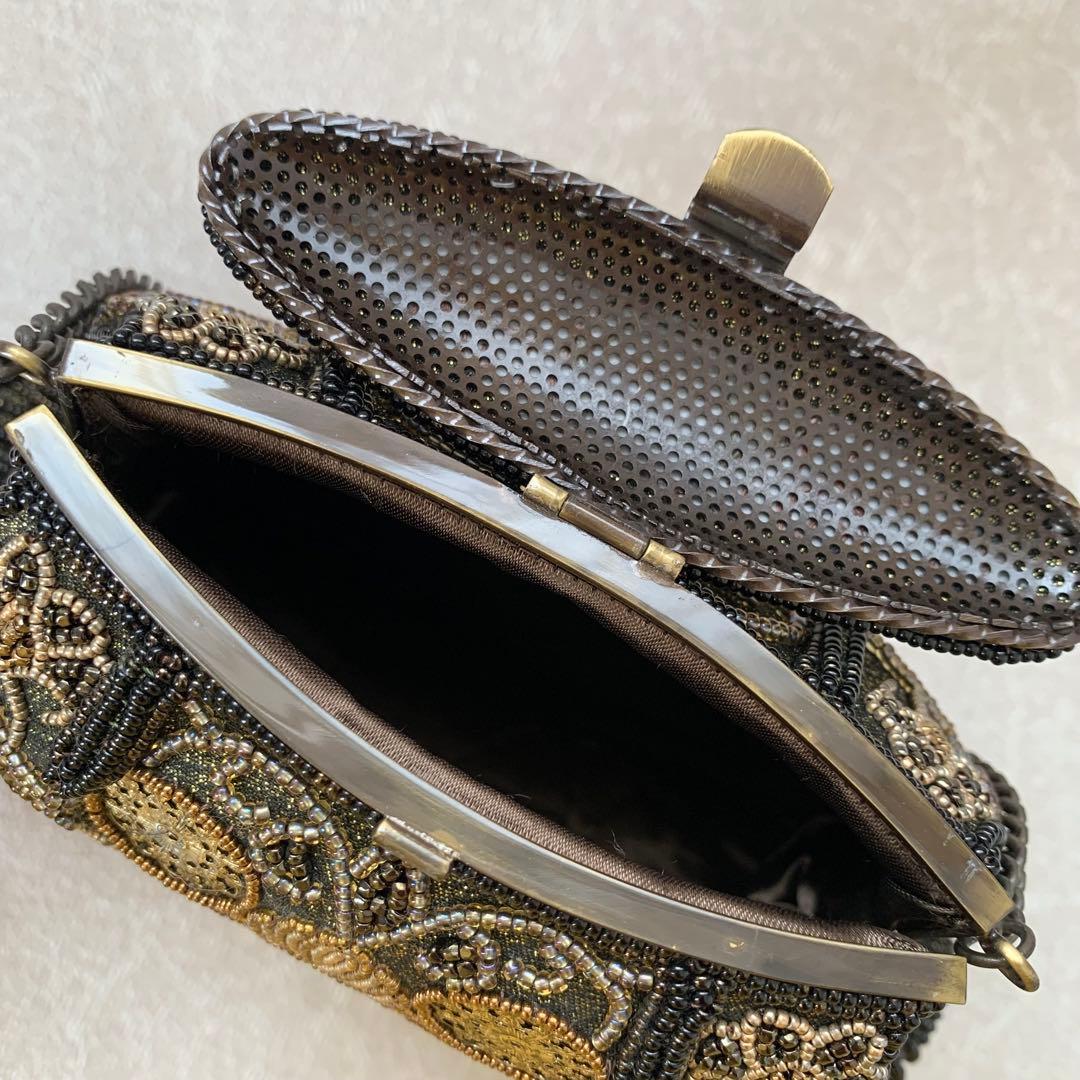 手刺繍ビーズバッグ ビーズパーティーバッグ 和装洋装