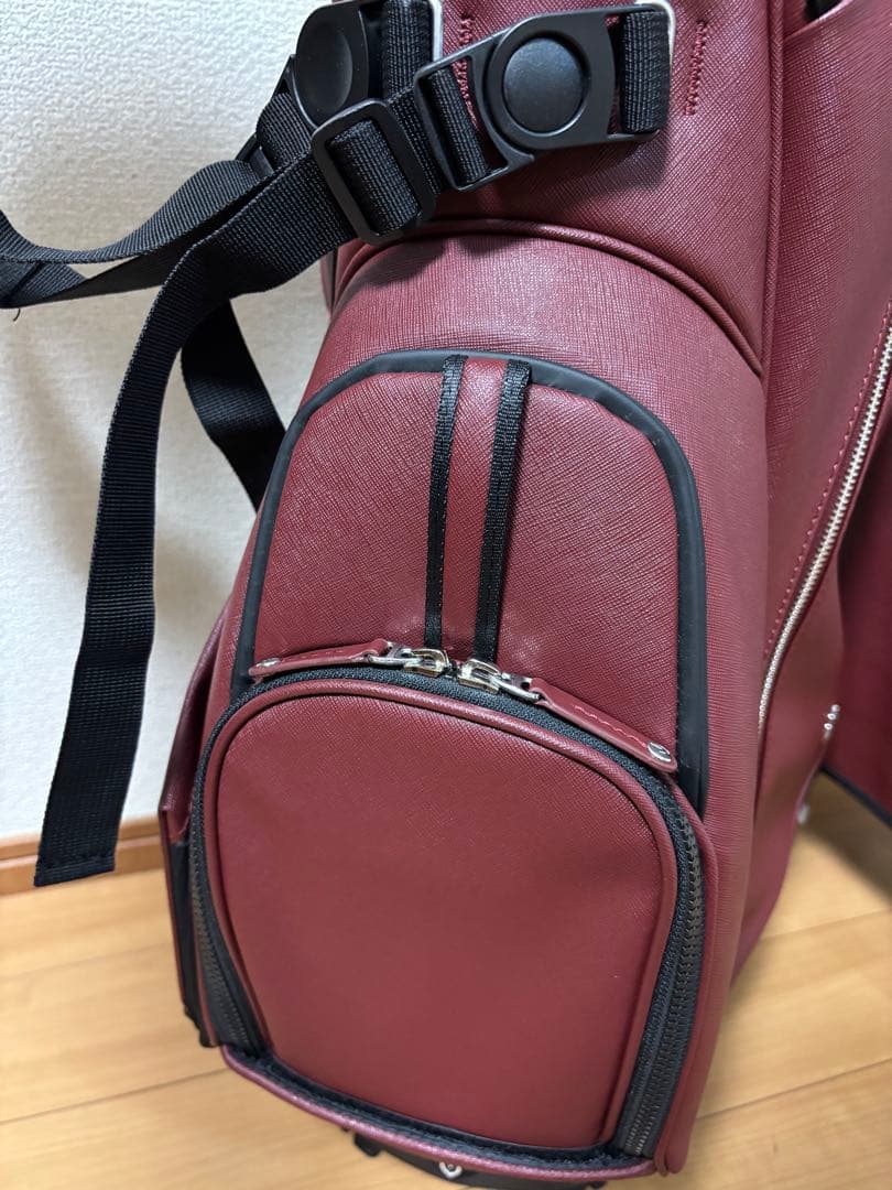 VESSEL キャディバッグ VLS Lux マローン(エビ茶)色　超美品