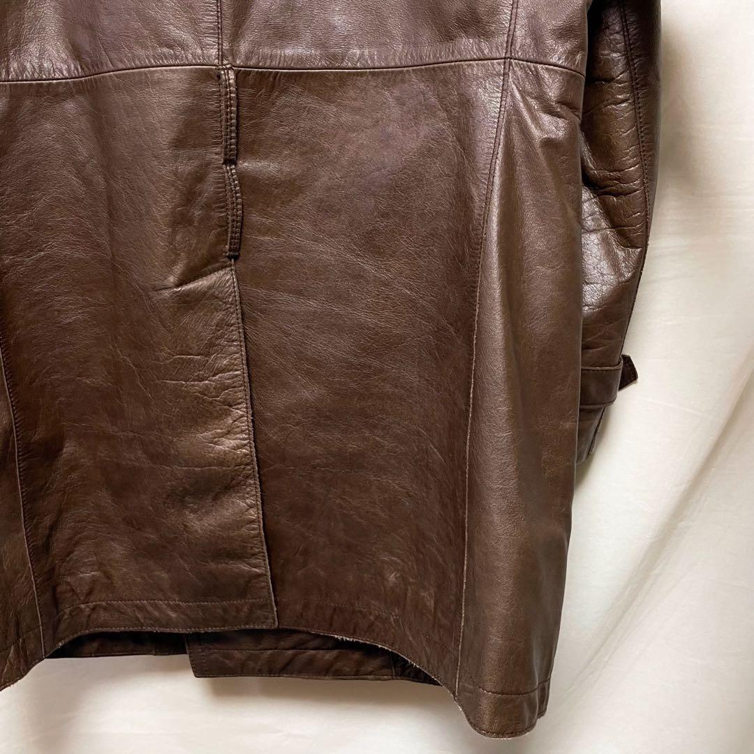 レザージャケット レザートレンチコート 本革 VISARUNO(丸井) 革ジャン