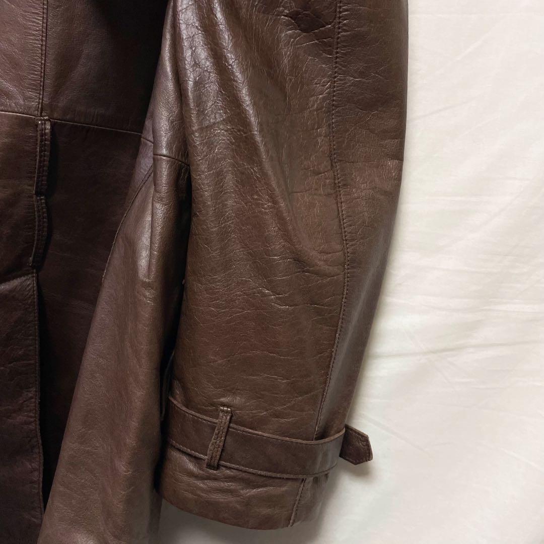 レザージャケット レザートレンチコート 本革 VISARUNO(丸井) 革ジャン