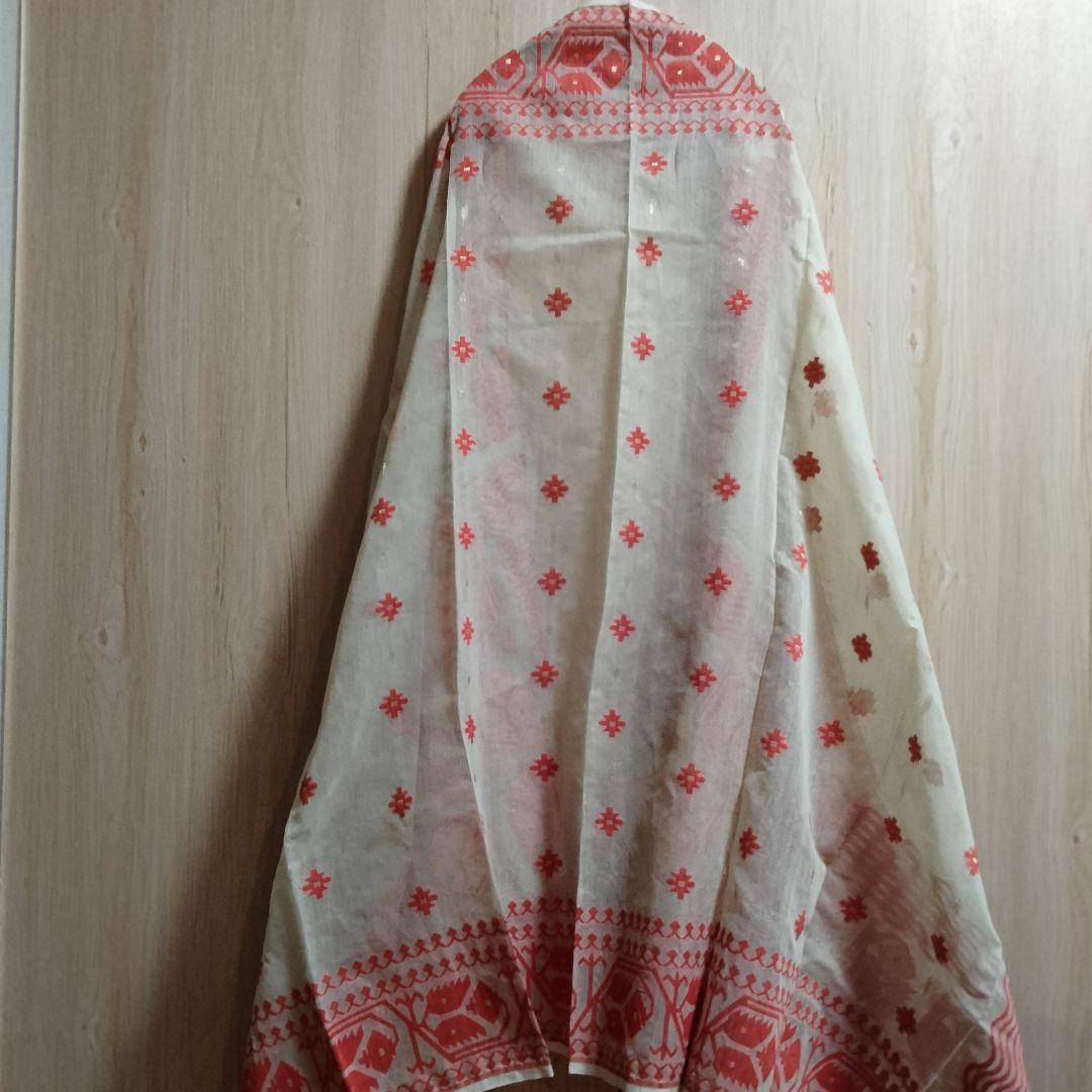 ★高品質★インド民族衣装 ジャムダニ織のクルタセット【53L-46】