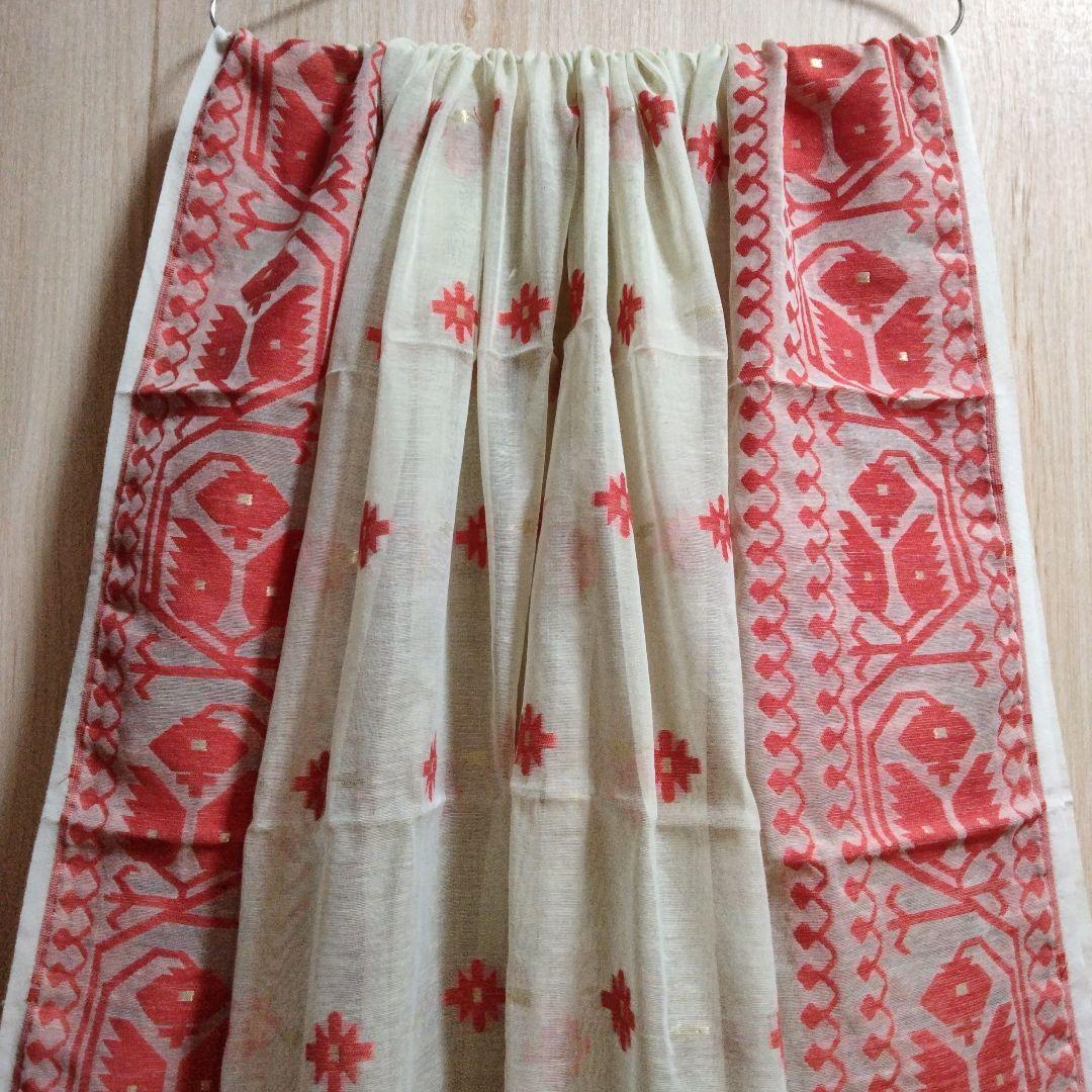 ★高品質★インド民族衣装 ジャムダニ織のクルタセット【53L-46】