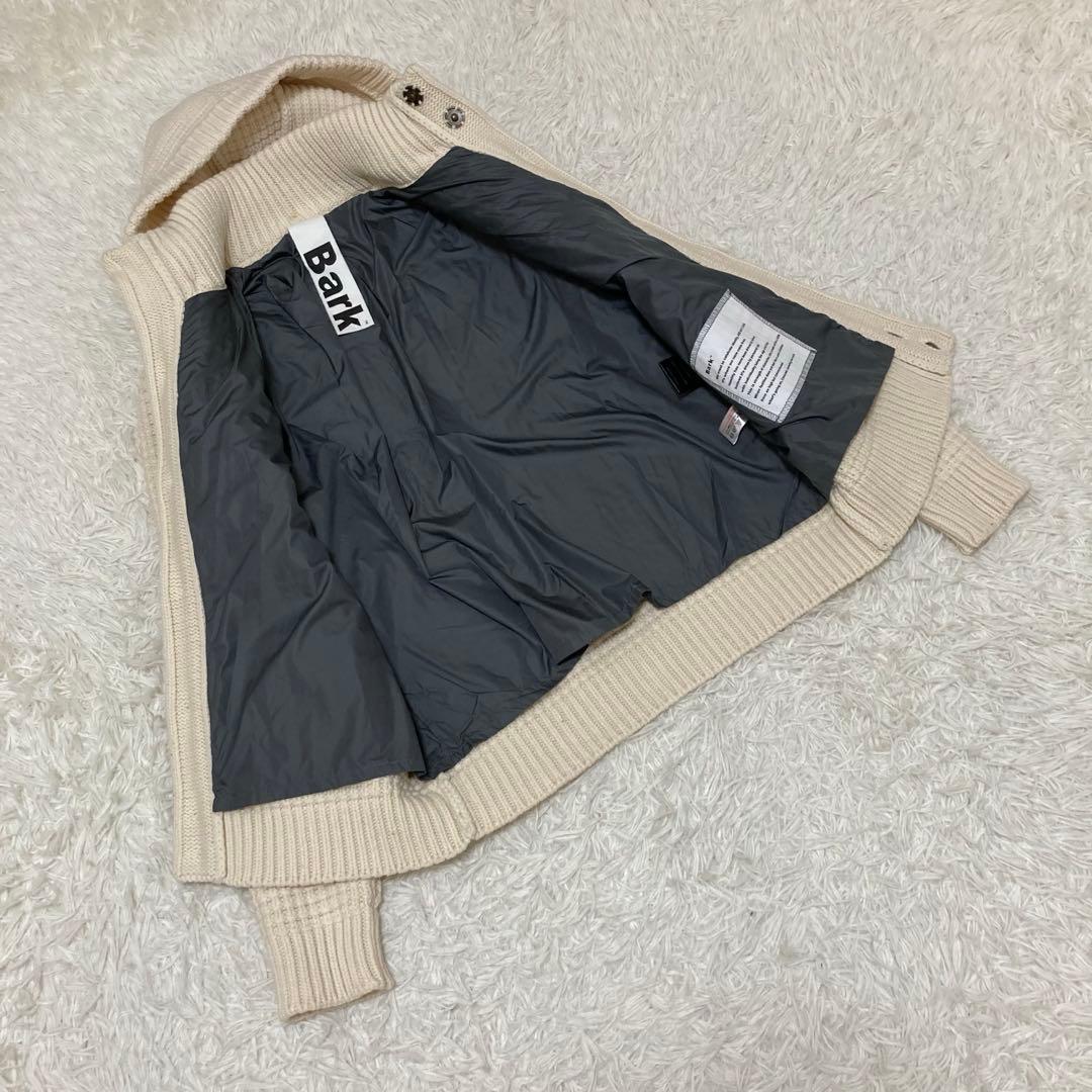 BarK バーク　フード付きニットジャケット　アウター　アイボリー　M