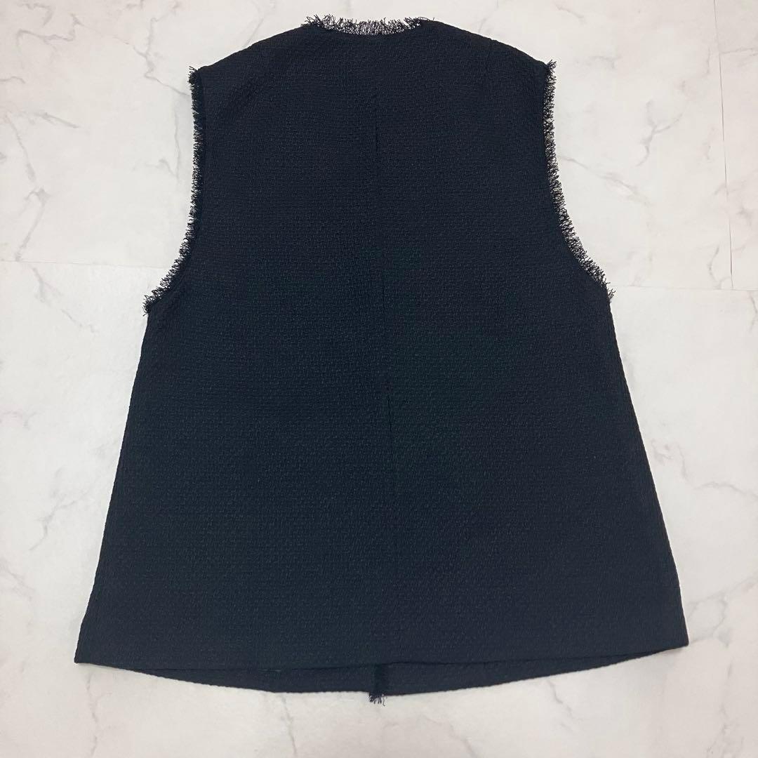 極美品　BARNYARDSTORM MIXツイードベスト　ネイビー　セレモニー