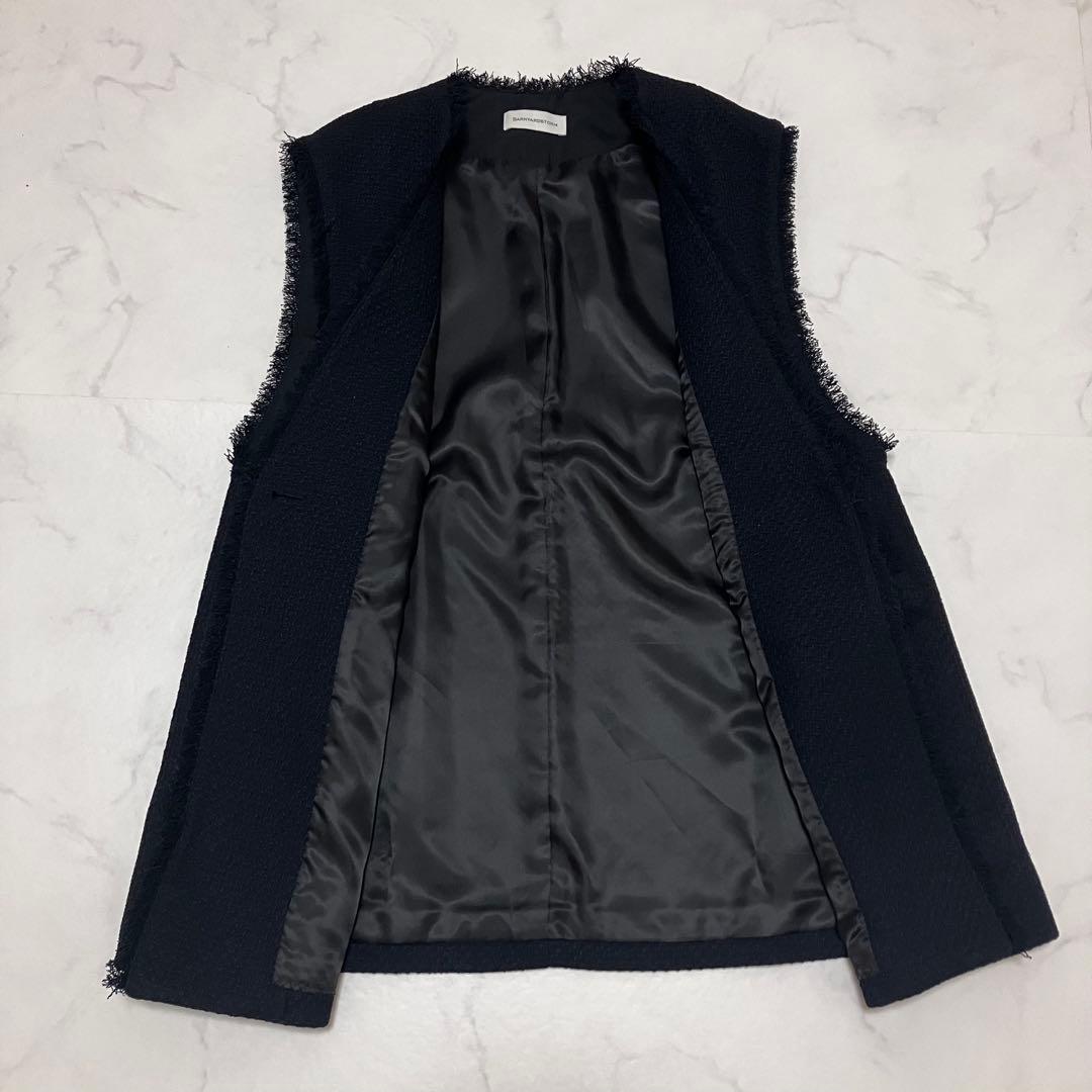 極美品　BARNYARDSTORM MIXツイードベスト　ネイビー　セレモニー