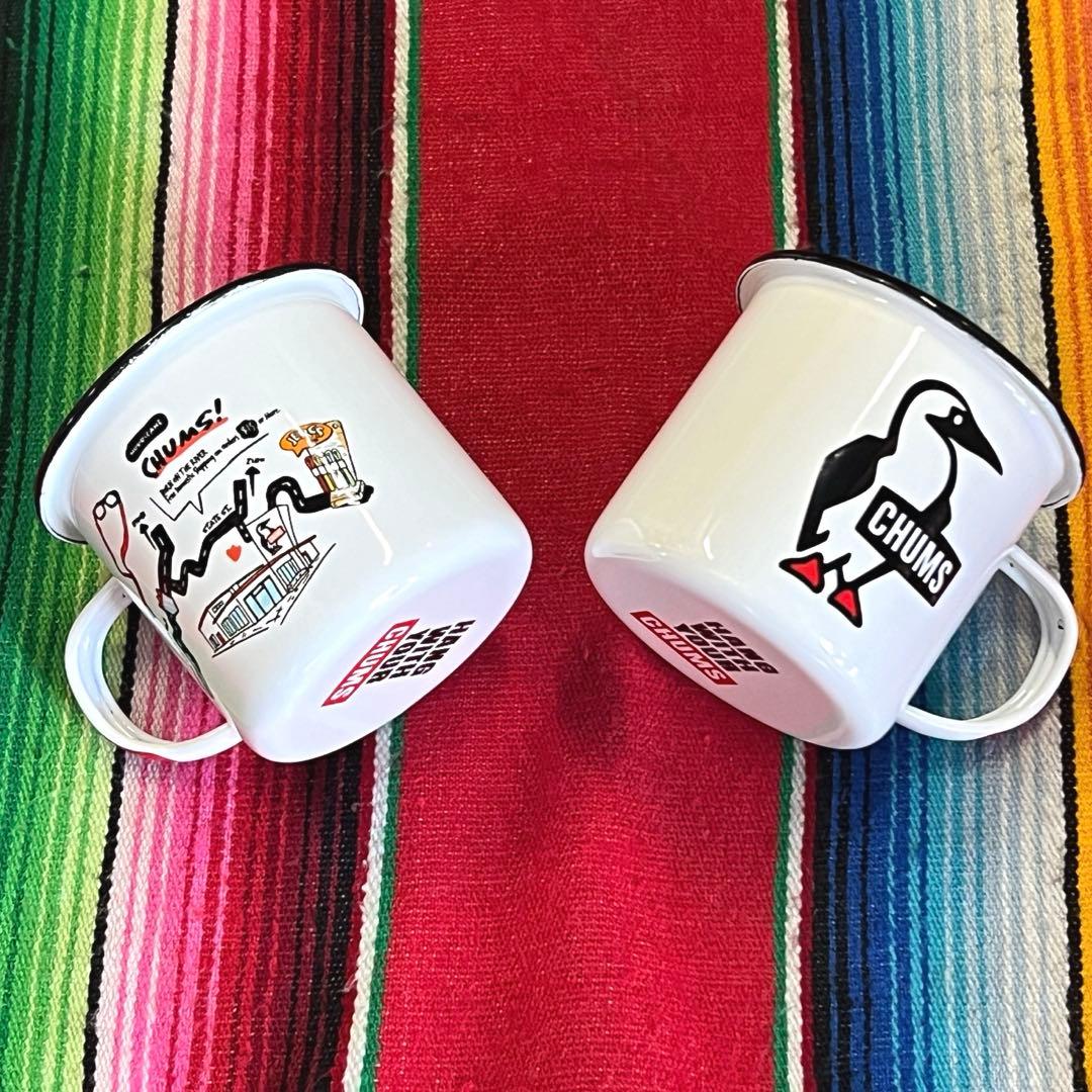 CHUMS Enamel kettle チャムス ケトル&マグ 2つ　ホーロー