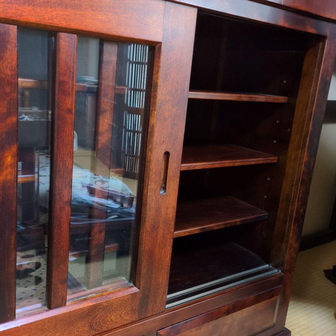 民芸調レトロ　収納棚無垢