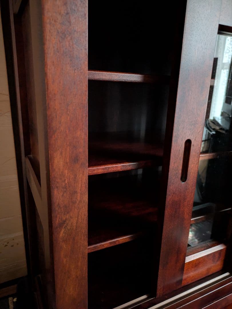 民芸調レトロ　収納棚無垢