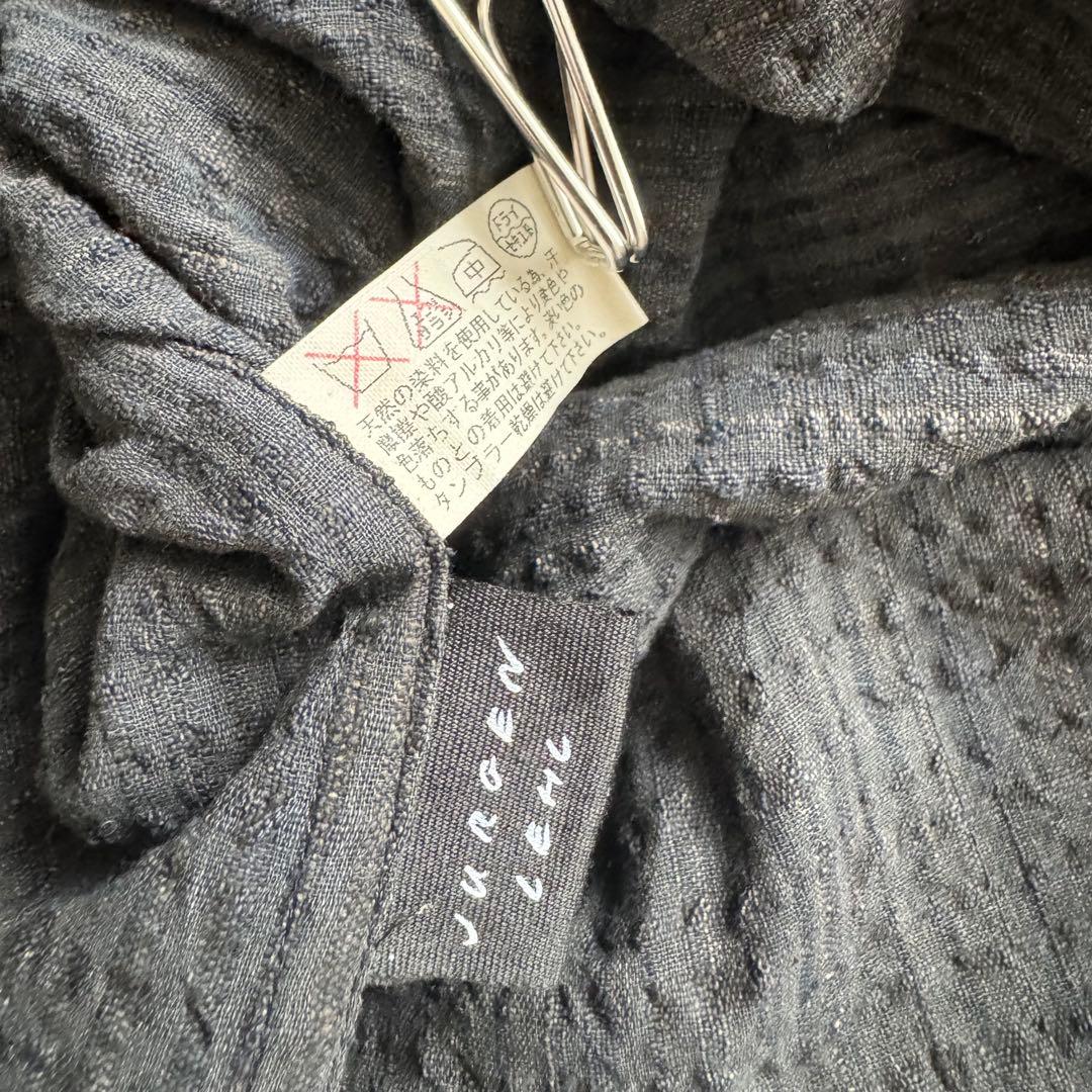 ヨーガンレール　チャイナドレス　ロングワンピース　シルク混　絹　グレー　長袖