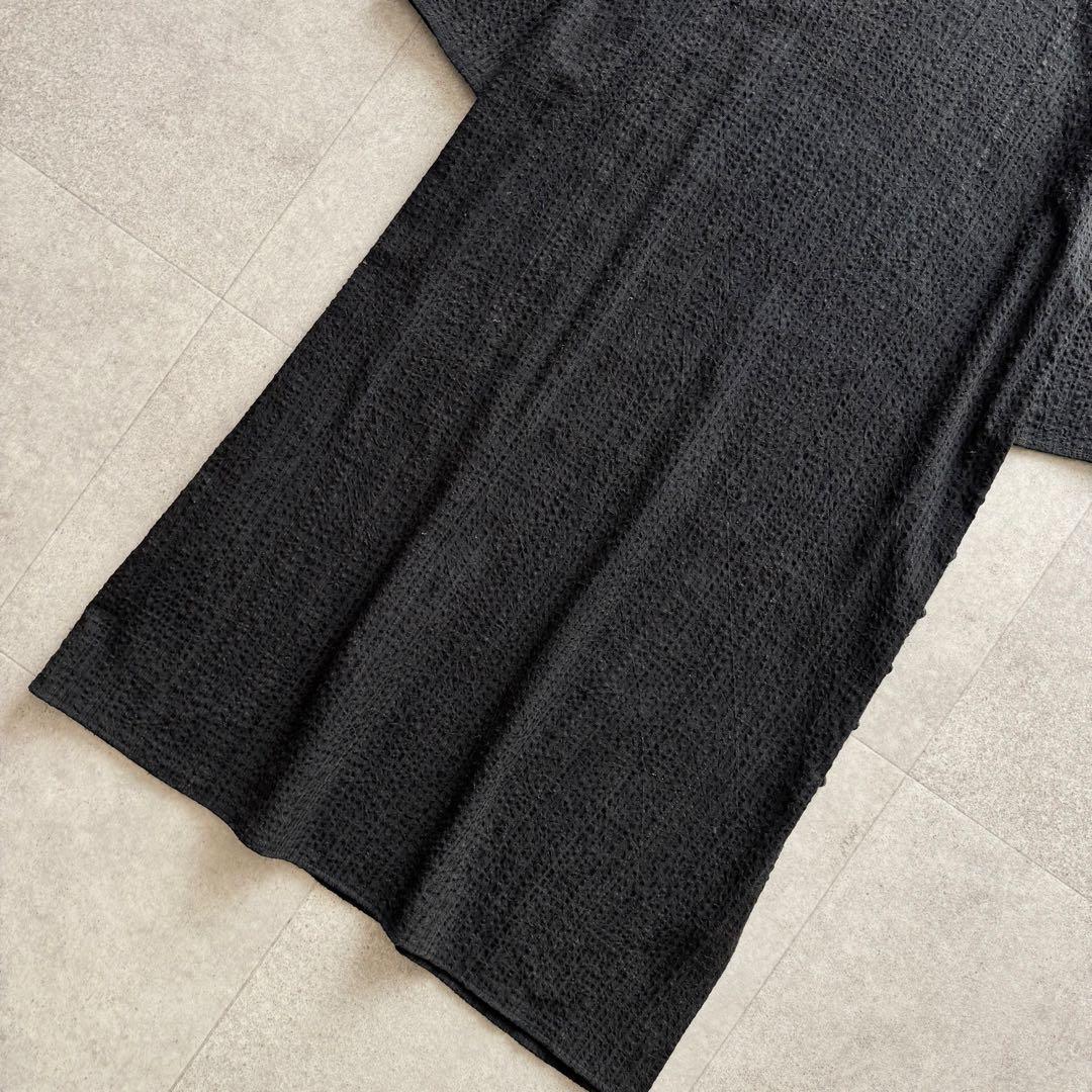 ヨーガンレール　チャイナドレス　ロングワンピース　シルク混　絹　グレー　長袖