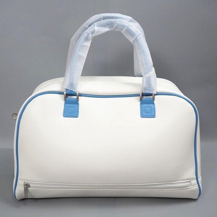 新品 オノフ ゴルフ ボストンバッグ シューズ収納ポケット付き 白/青