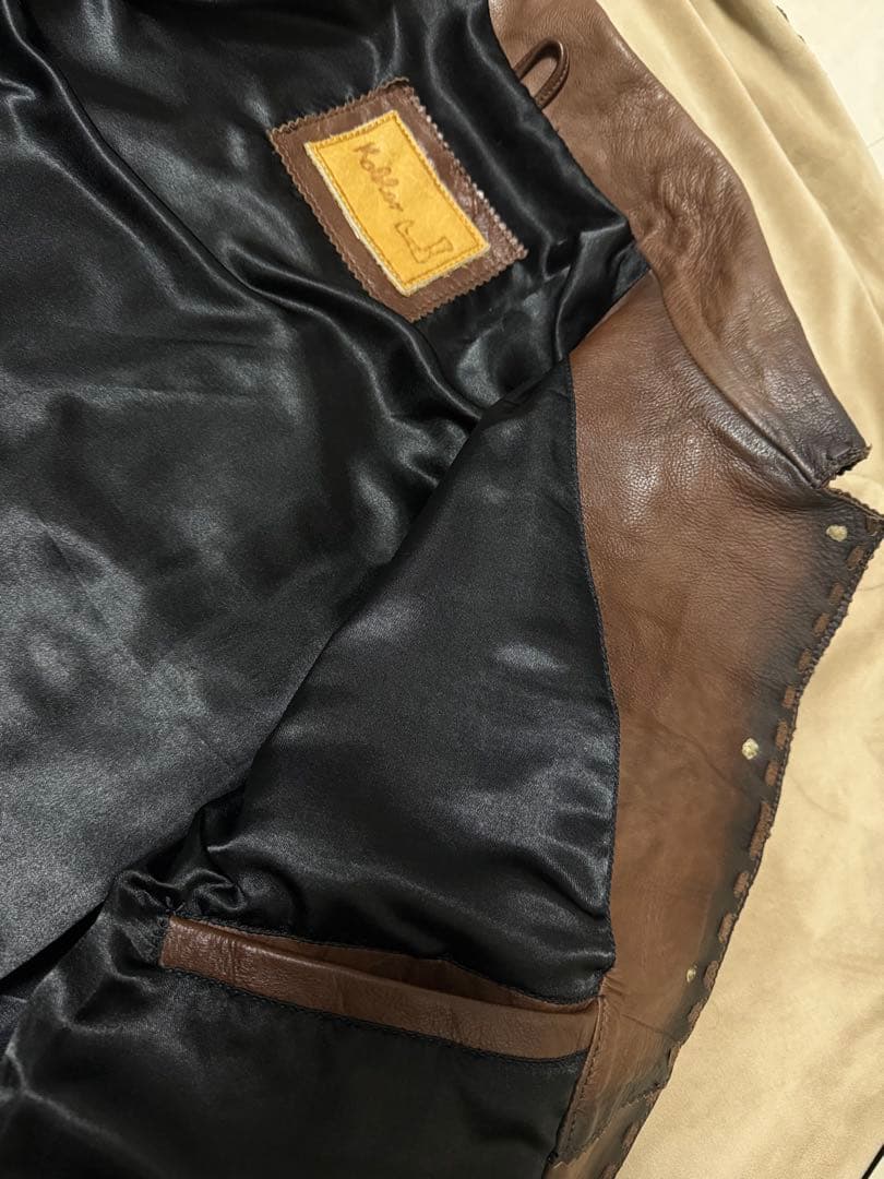 未使用近 Kollor vintage 牛革　レザーGジャン レザージャケット