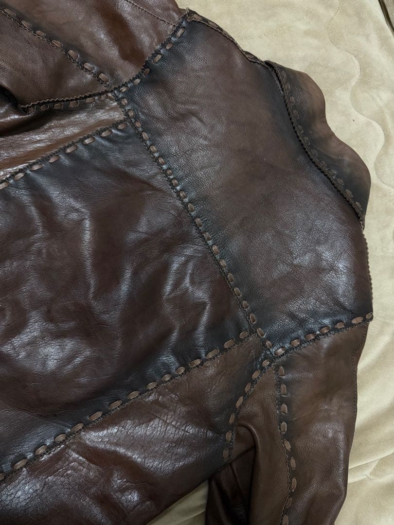 未使用近 Kollor vintage 牛革　レザーGジャン レザージャケット