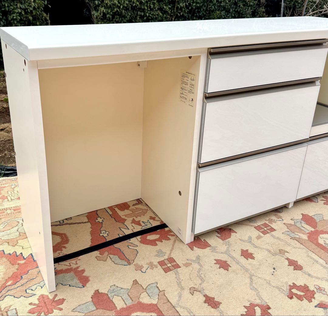 パモウナ 国産キッチンカウンター160 美品 ソフトクローズ レンジ台