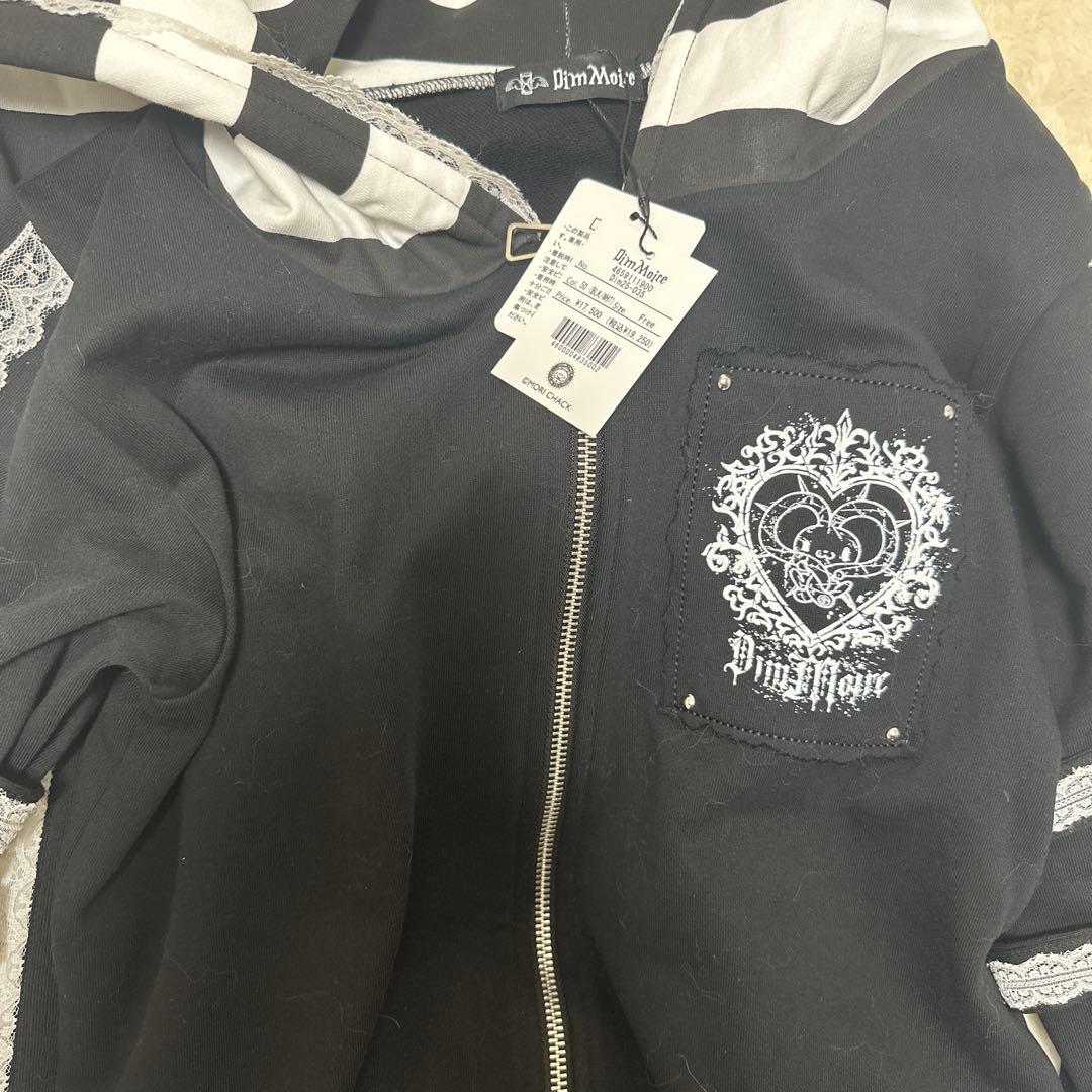 DimMoire 汎用うさぎパーカー　black＆white