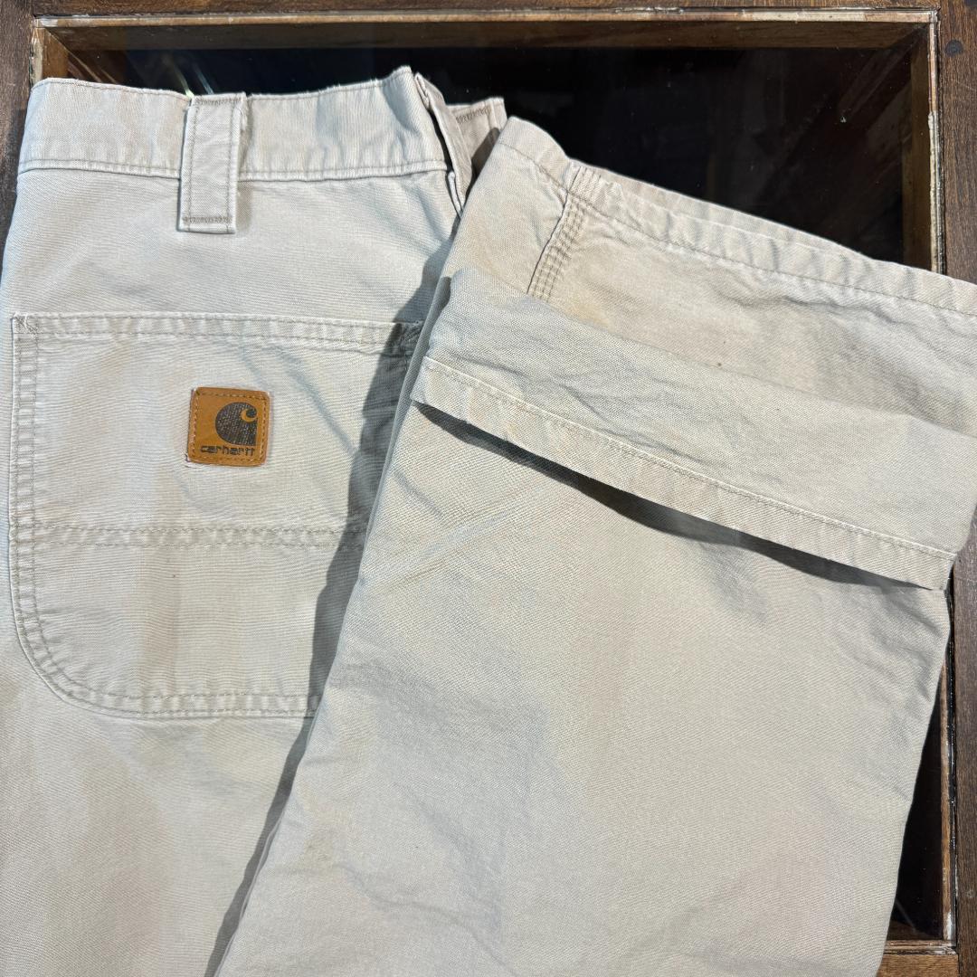 0s カーハート コットン ペインターパンツ ベージュ W32