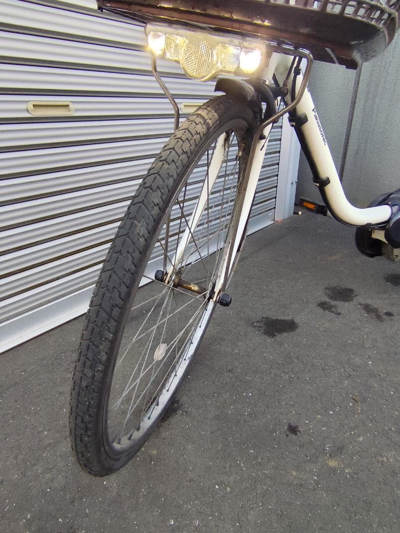 パナソニック ホワイト 前後バスケット　12Ah　電動アシスト自転車