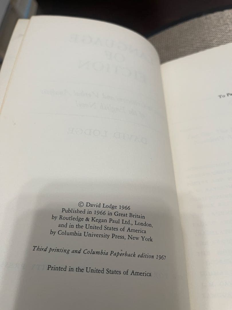 希少　Language of Fiction David Lodge 洋書