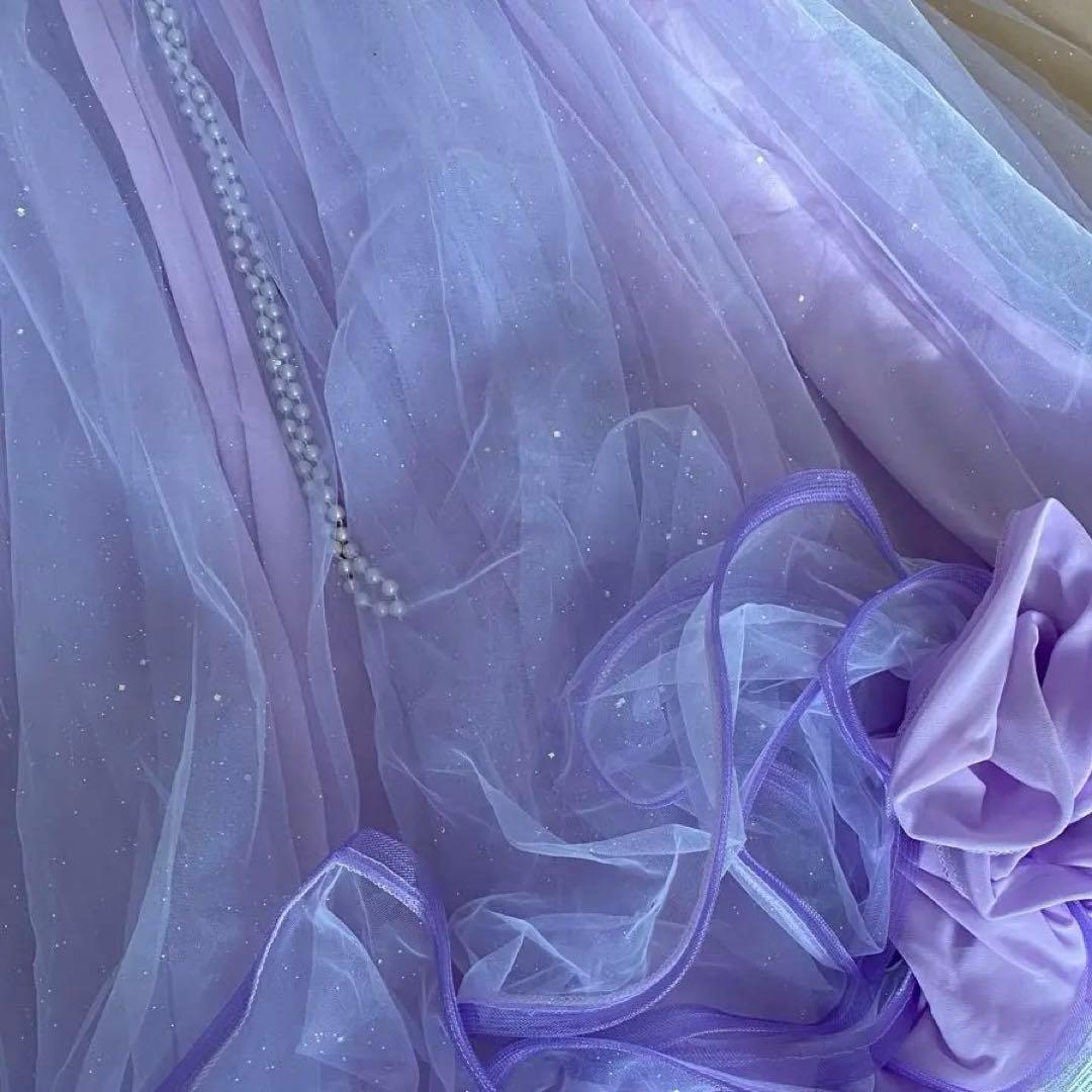 最大値引き！　ベリーダンス　衣装　パープル　L