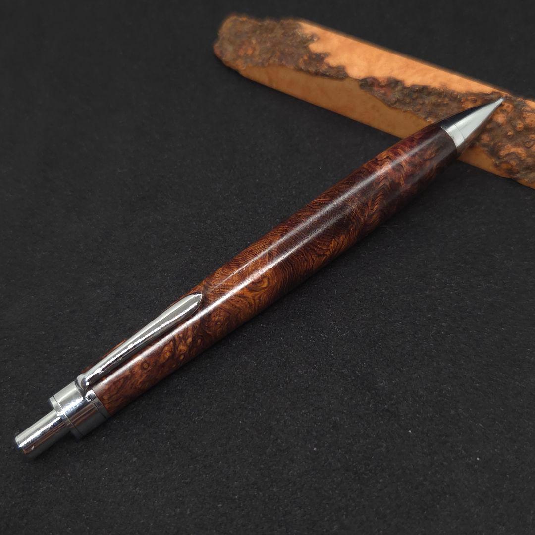 No.36ハンドメイド木軸シャーペンロースウッド瘤